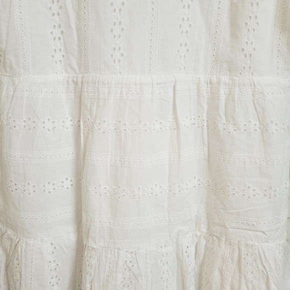 White Schiffli Embroidered Dress - Picture 12 of 12